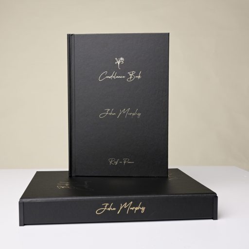 Personalized Condolence Book & Box Set